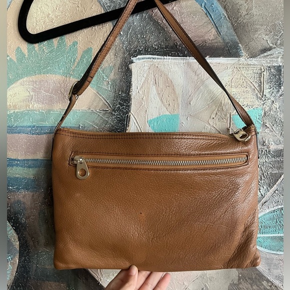 DANIER Brown Leather “Mulberry look” Crossbody Bag - Picture 7 of 14